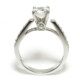 Tapering Deco Engagement Semi-Mount Ring in 18k White Gold