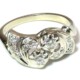 Windy Diamond Antique Ring in 14k White Gold