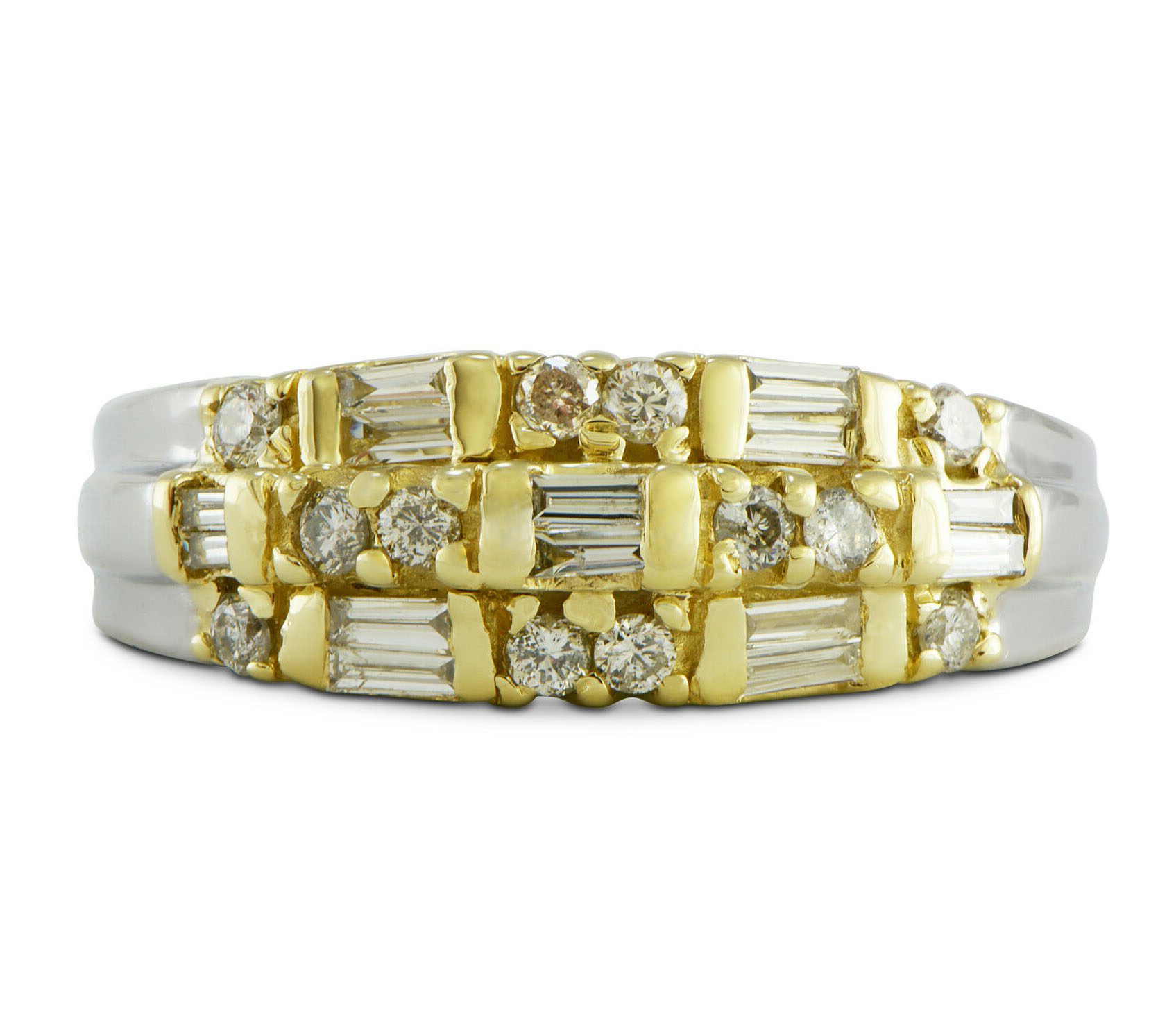 14k-Two-Tone-Gold-Diamond-Ring-75ct-TW-Size-65-SI-Clarity-H-Color-Bead-Set-112454231388