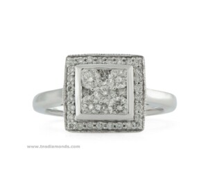 Round-Cluster-Square-Halo-Diamond-Engagement-Ring-14k-White-Gold-1ct-SI1-SZ7-132237349041