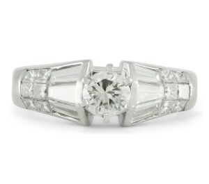 Round-Diamond-Engagement-Ring-Pave-Baguette-Diamonds-Platinum-186ct-TW-SZ-6-112454231576