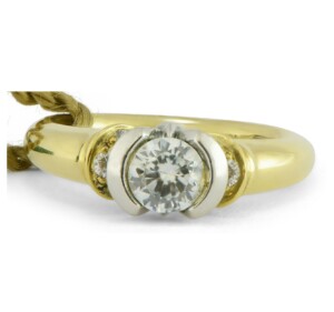 Vielle-Round-Semi-Mount-Engagement-Ring-18k-Yellow-Gold-FVS-21ct-Size-65-172745558116