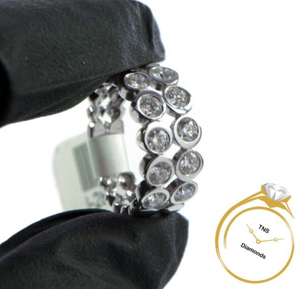 18k-White-Gold-Diamond-Ring-VS-Clarity-Womens-Wedding-Band-Size-6-73-Grams-173546681003
