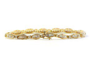 5-Carat-Diamond-Tennis-Bracelet-w-Round-Baguette-14k-Yellow-Gold-108-Grams-132786318809-4-1