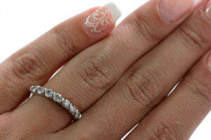 Womens-14k-White-Gold-Round-Diamond-Ring-Wedding-Engagement-Band-Size-625-132795710630-3