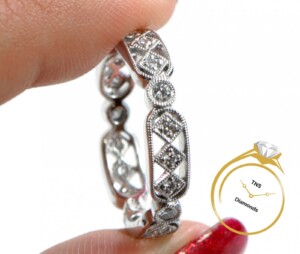 Elegant-Platinum-Diamond-Eternity-Ring-Engagement-Band-SZ-675-47-Grams-132806184808