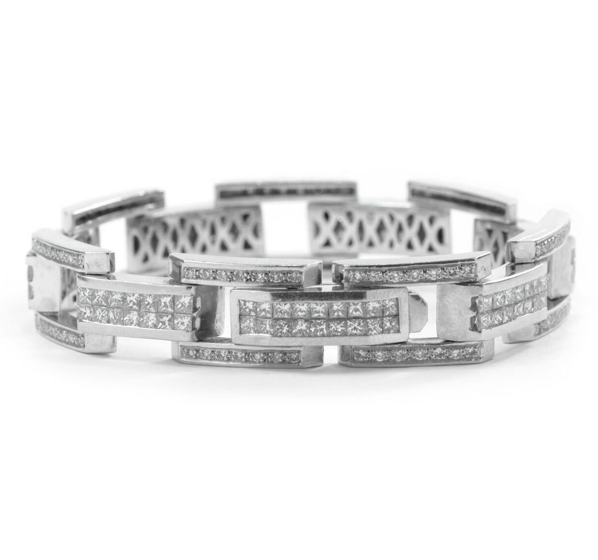 Art Deco Diamonds Bracelet, 18kt Gold and Platinum, France, circa 1935 -  Ruby Lane