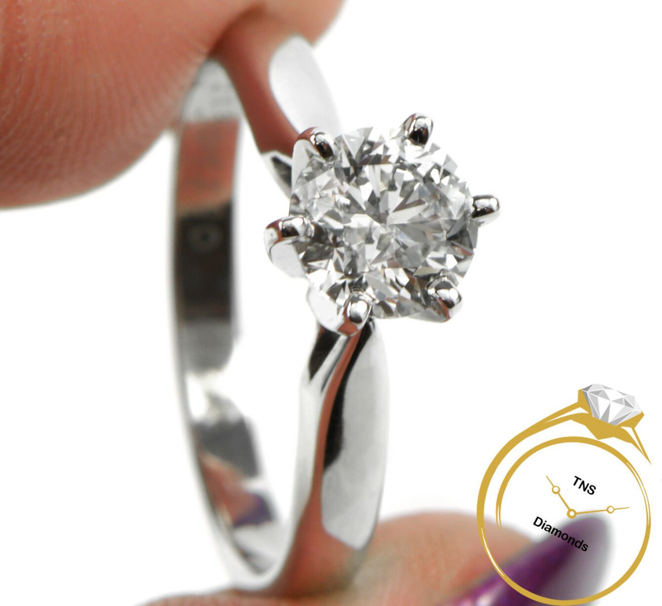  Solitaire Diamond Engagement Rings Round Brilliant