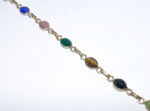 Scarab-Bracelet-Multi-Colored-Stone-14k-Yellow-Gold-67-Grams-113691224796-4
