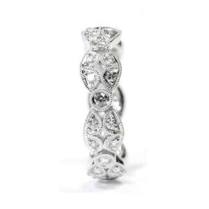 Gorgeous-Art-Deco-Diamond-Eternity-Wedding-Band-Platinum-Size-65-FVS-5-Carats-131707236778-3