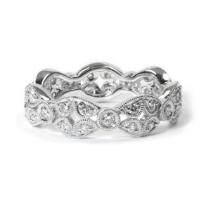 Gorgeous-Art-Deco-Diamond-Eternity-Wedding-Band-Platinum-Size-65-FVS-5-Carats-131707236778