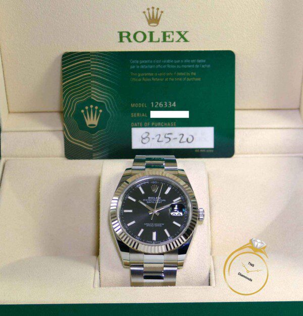 ROLEX 126334 BLACK STICK - TNS DIAMONDS