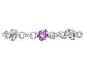Antique-Diamond-Ruby-Flower-Bracelet-in-Platinum-625-ct-TW-VS-Clarity-FG-132994942245-4