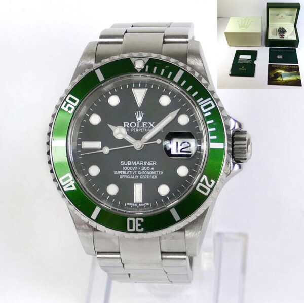 Buy Rolex Submariner Green Bezel Kermit Black Dial Stainless Steel 40mm  16610LV