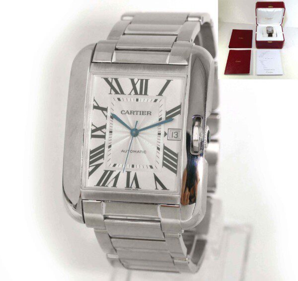 Cartier Tank Anglaise XL 18k White Gold