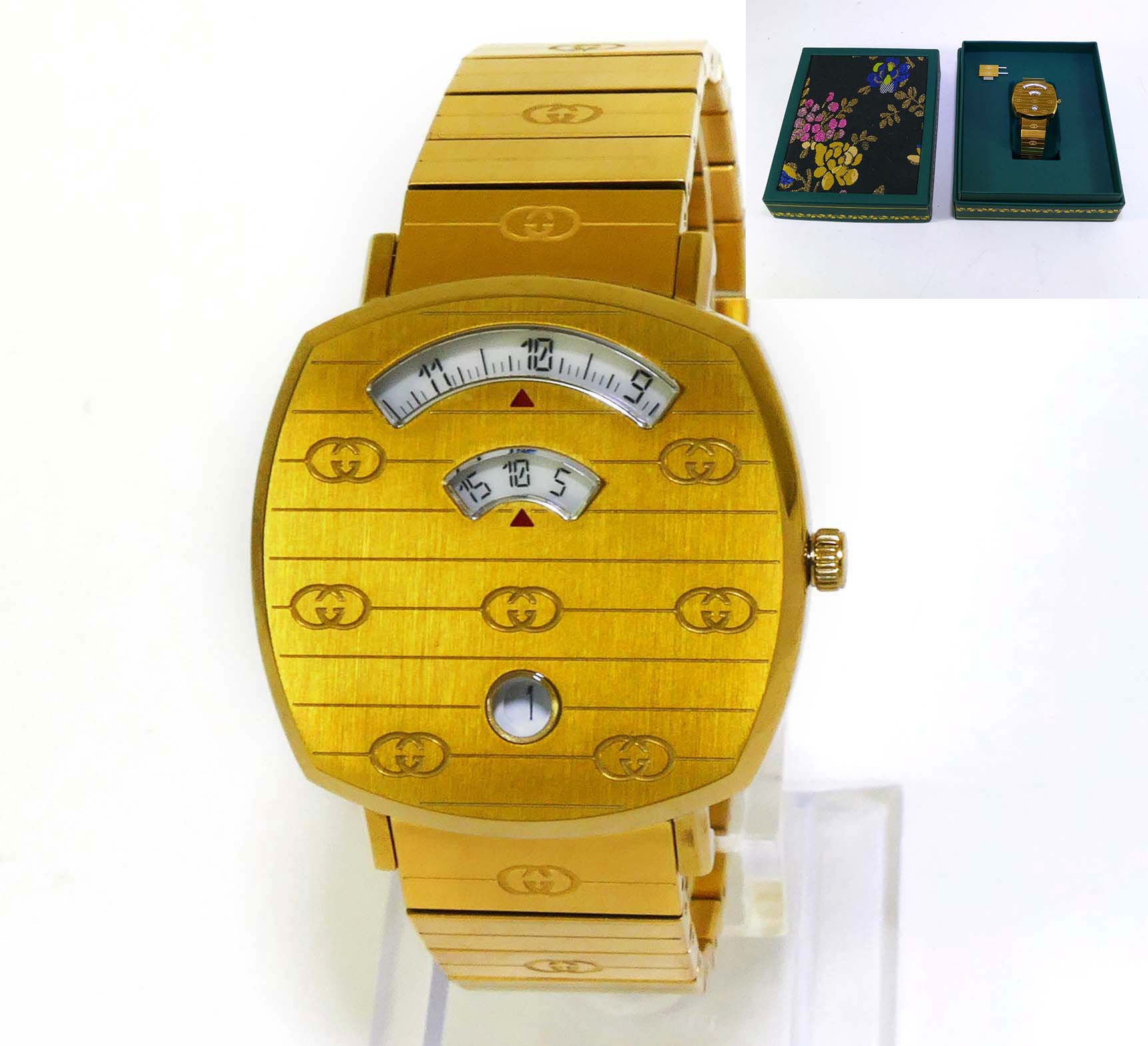 Gucci Grip Watch 35mm Gold-Tone YA157403 Unisex