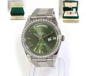 Rolex 228349RBR Olive DD40 Factory Diamond Bezel