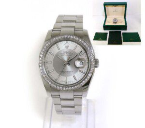 Rolex 116200 Silver Tuxedeo Diamond Bezel