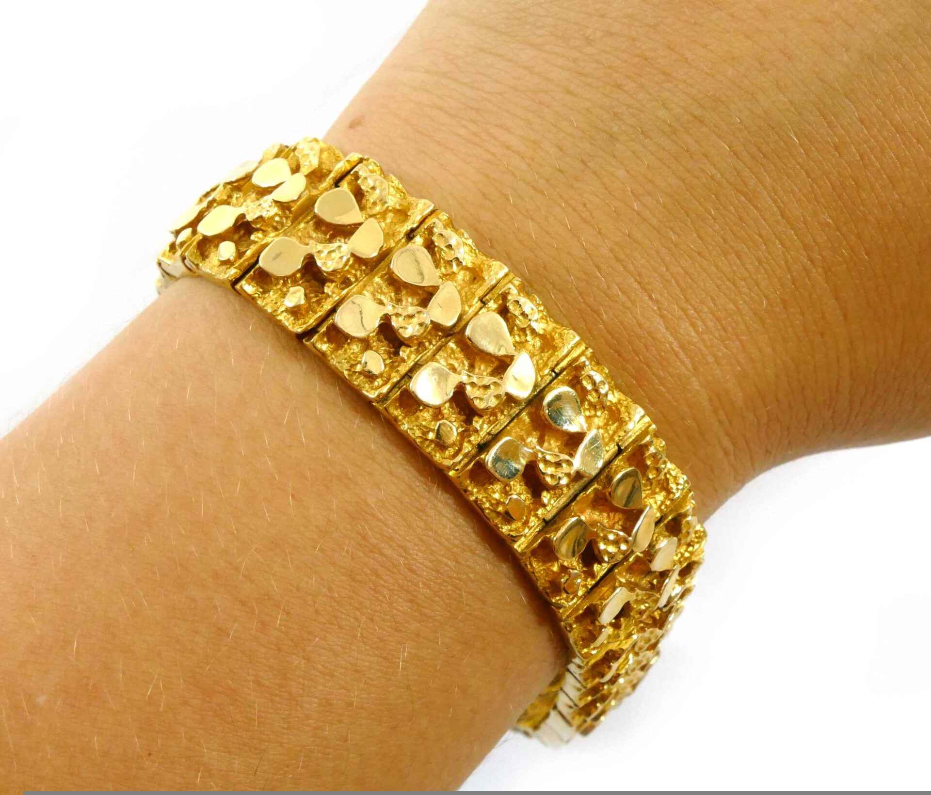 1 gram gold plated 2 line nawabi hand-crafted design bracelet for men –  Soni Fashion®