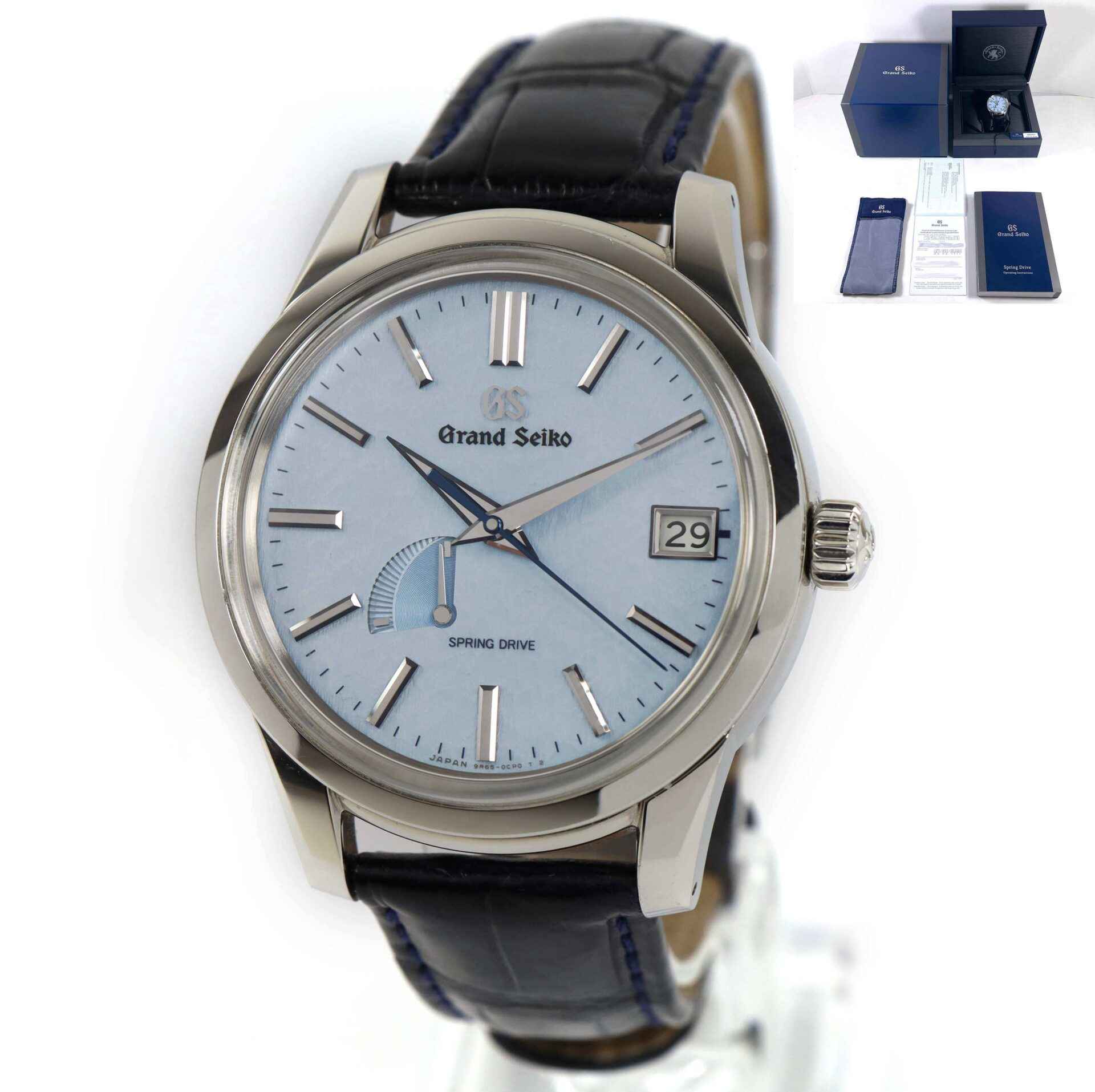 Grand Seiko Elegance Spring Drive SBGA407 Blue Snowflake Dial 40mm Box  Papers | TNS Diamonds Philadelphia