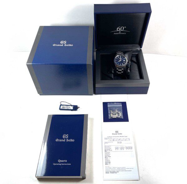 Grand Seiko Heritage Collection 60th Anniversary Quartz SBGP007 40mm Blue  Dial Box Papers | TNS Diamonds Philadelphia