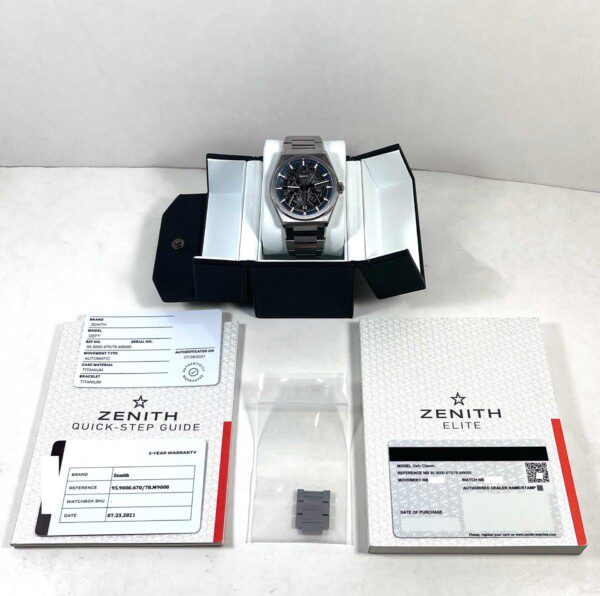 DEFY Classic Titanium case and bracelet with skeleton dial -  95.9000.670/78.M9000 - ZENITH