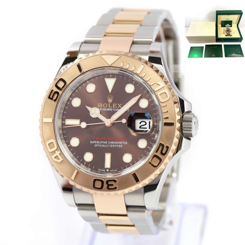 2021 Rolex Yacht-Master 126621 40MM Chocolate Dial 18K Rg Two-Tone Box Papers