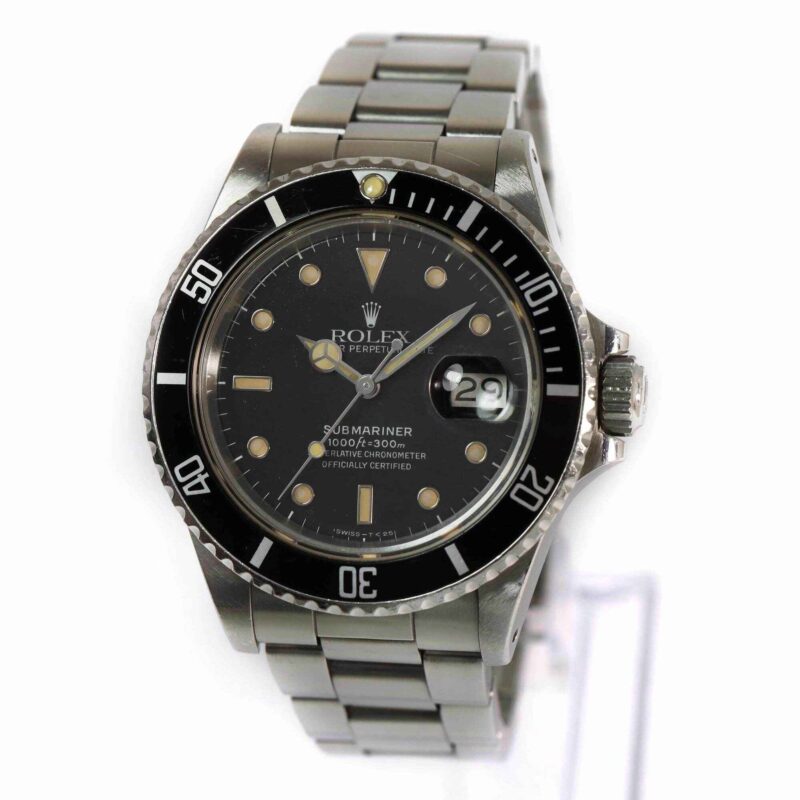 1986 Rolex Submariner 168000 40MM Black Patina Dial