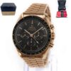 Omega Speedmaster Moonwatch 310.60.42.50.01.001 Black Dial 18K Rose Gold 42MM Box Papers