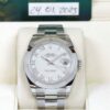 New 2023 Rolex Datejust 41MM 126300 White Roman Smooth Oyster Box Papers