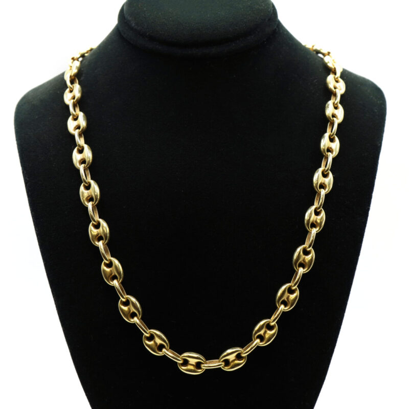 Gucci Puff Link Chain 14K Yellow Gold Men’s Necklace 7.7MM 18.5” 19.5 Grams