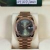 2023 Mint Rolex Day-Date President 228235 40MM Rose Gold Olive Green Roman Dial