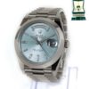 2022 Rolex Day-Date President 228206 40MM Platinum Ice Blue Baguette Dial Box Papers