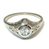 Antique Art Deco diamond ring in 14k white gold with a .3 carat diamond.