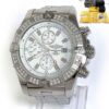 Breitling Super Avenger Factory Diamond Bezel Chronograph A13310 48mm Box Papers