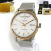 Breitling Transocean Day Date Rose Gold & Steel U45310 Silver 43mm Box Papers