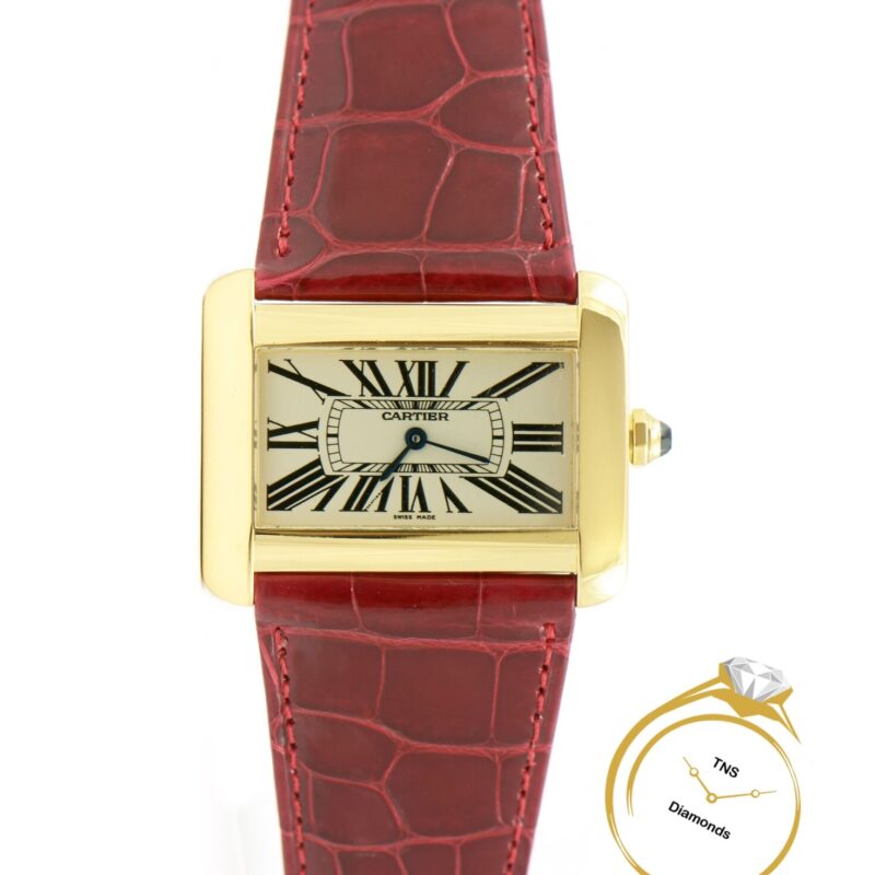 Cartier Tank Divan XL Ref. 2602 18k Yellow Gold 38mm Quartz Box Papers