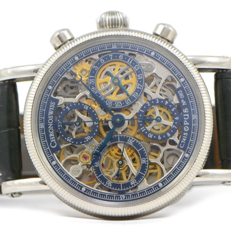 Chronoswiss Opus Chronograph Skeleton CH 7523 38mm Limited Edition Blue Version