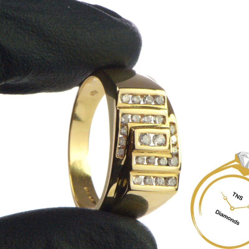 Gentleman's Diamond Ring in 14k Yellow Gold - 9.3 Grams w/ Video!