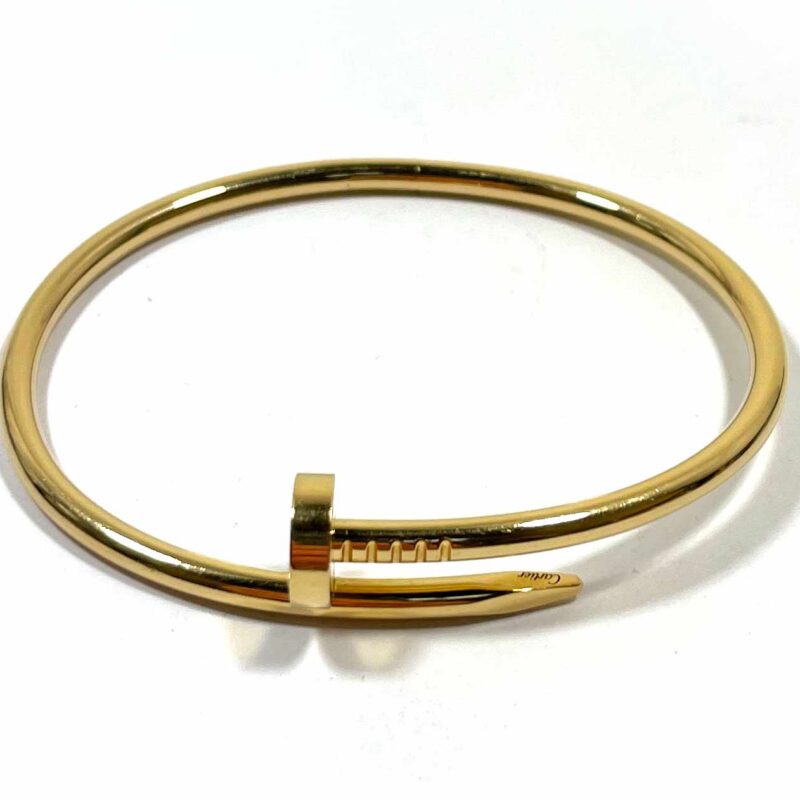 Cartier Juste Un Clou Bracelet 18k Yellow Gold Size 19 Box Paper