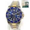 Unpolished MINT Rolex Submariner Date 116613LB 40mm Two-Tone Blue Dial Complete