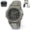 Patek Philippe Nautilus Travel Time Chronograph 5990/1A-001 40.5mm Black Dial Box Papers