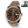 2022 Rolex Datejust 41mm 126301 Two-Tone Chocolate Diamond Dial Box Papers