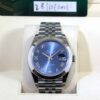 Dec 2021 Rolex Datejust Blue Roman Azzurro Dial 126300 Jubilee 41mm Box Papers