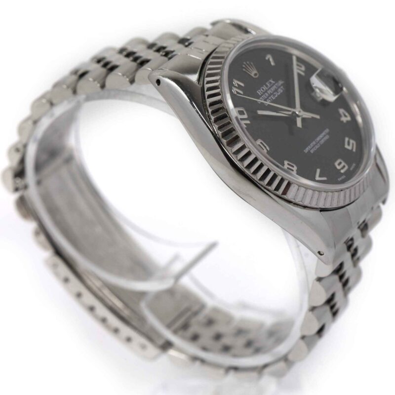 Rolex Day-Date Bark President 18078 36mm Black Dial Factory Diamonds Box Papers