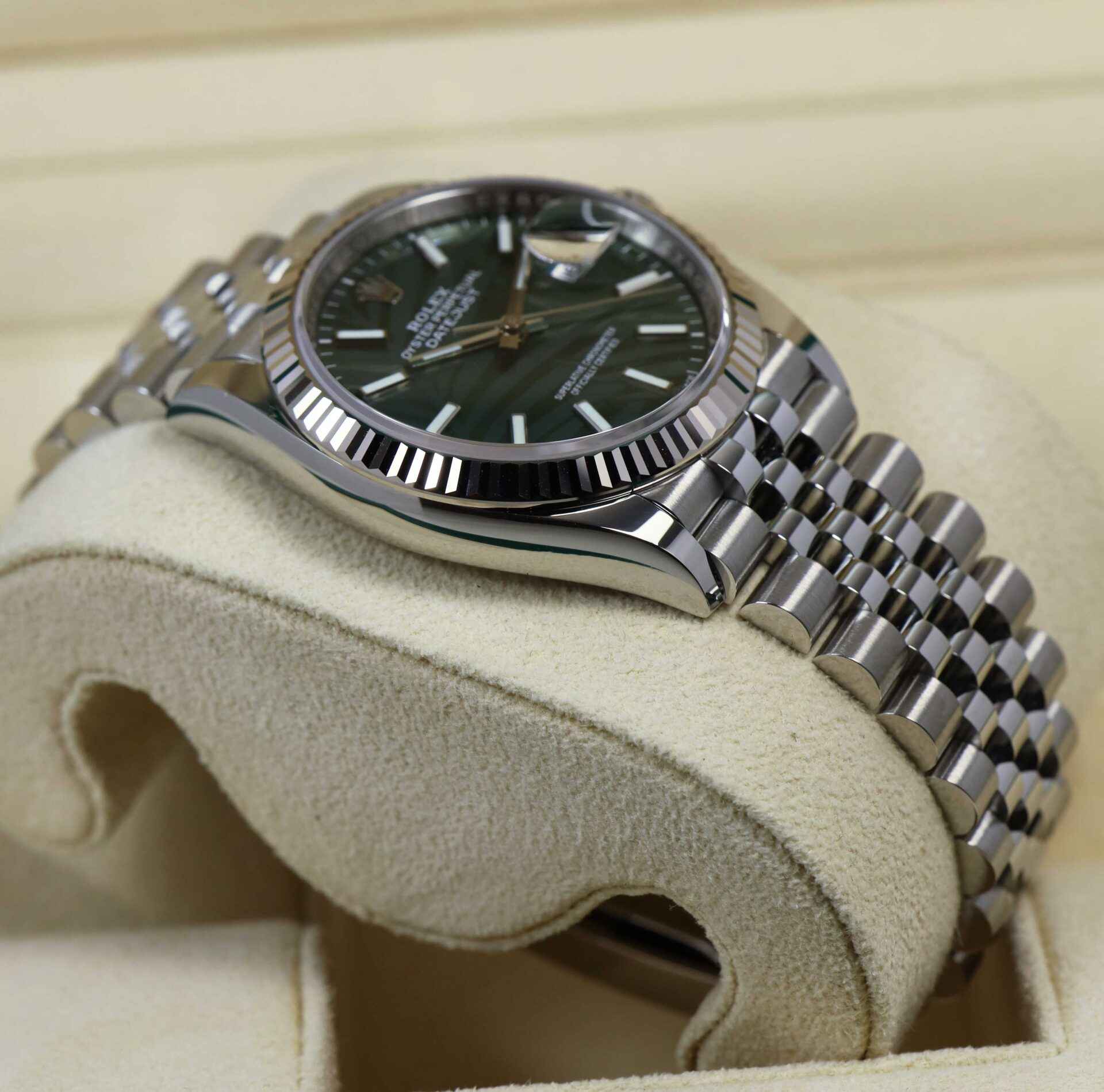 Rolex Datejust 36 2023 NEW Green Palm Dial Jubilee Bracelet