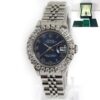 Ladies Rolex Datejust 26mm 69174 Blue Roman Dial Diamond Bezel