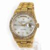 Rolex Day-Date President 36mm 18038 Silver Diamond Dial Bezel