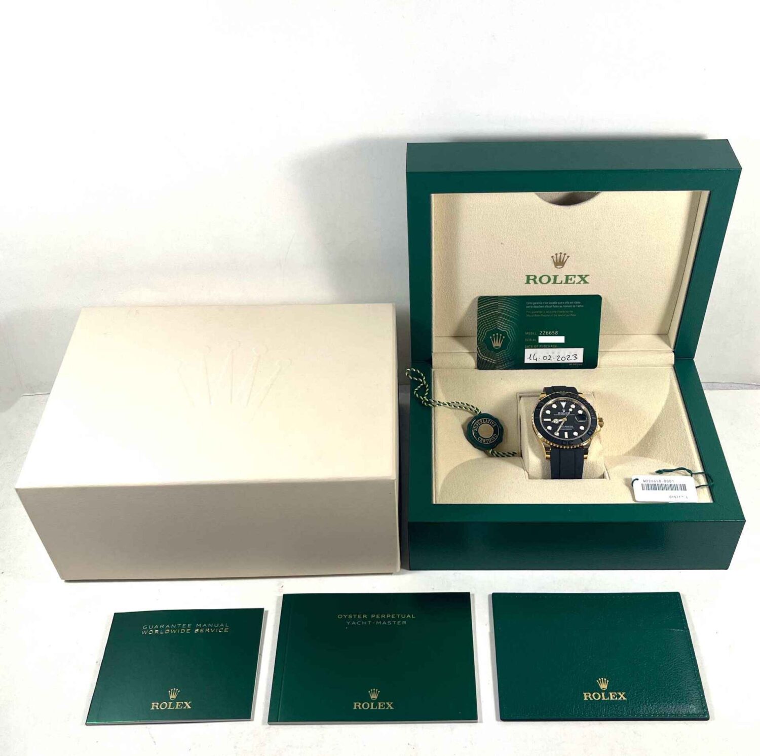 New Feb 2023 Rolex Yacht-Master 226658 42mm Black Dial YG