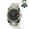 Rolex Datejust 116200 36mm Black Roman Dial Box Booklets Rehaut